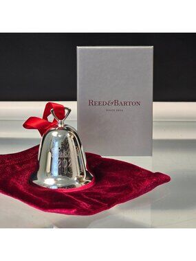 Reed And Barton Christmas 2025 Annual Silver Bell Ornament New in Box
